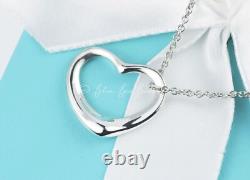 Tiffany & Co. Elsa Peretti Vintage Open Heart Necklace Medium 22mm Pendant