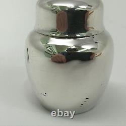 Tiffany & Co. Sterling Silver Sugar Jar / Pill Box With Tongs Vintage