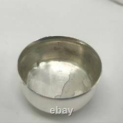 Tiffany & Co. Sterling Silver Sugar Jar / Pill Box With Tongs Vintage