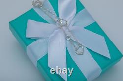 Tiffany & Co. Vintage Elsa Peretti Sterling Silver 5-Open Heart Bracelet 7 Long