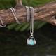 Triangle Turquoise Pendant Silver Curb Chain Boho Necklaces For Girlfriend Gifts