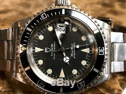 Tudor Submariner Prince Oysterdate 79090 with Rolex Crown and Rolex Case Back