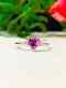 Turkish Purple Amethyst Ring For Her Moissanite Studded Jewelry Design Heart Cut