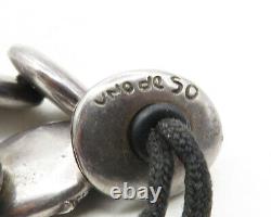 UNODE50 925 Sterling Silver Vintage Dark Tone Oval Chain Bracelet BT4192