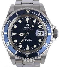 UNPOLISHED 1993 Vintage Tudor Submariner 79090 Matte Blue Stainless 40mm Dive