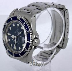 UNPOLISHED 1993 Vintage Tudor Submariner 79090 Matte Blue Stainless 40mm Dive