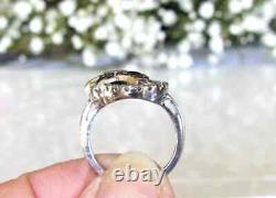 Uniquely Shaped Quartz Ladies Vintage Eastern Star Ring in 925 Sterling Silver