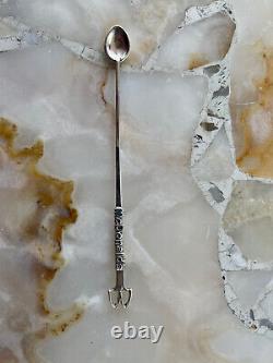 VINTAGE 1970's MCDONALD'S COFFEE STIR STICK SNUFF SPOON, CAST IN STERLING SILVER
