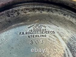 VINTAGE F. B. ROGERS SILVER CO. STERLING SILVER SMALL BOWL #303 6-1/2 Good Cond
