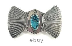 VINTAGE George Begay Turquoise And STERLING SILVER Brooch. Navaho
