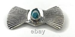 VINTAGE George Begay Turquoise And STERLING SILVER Brooch. Navaho