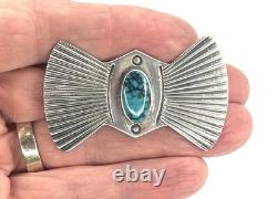 VINTAGE George Begay Turquoise And STERLING SILVER Brooch. Navaho