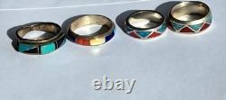 VINTAGE NAVAJO ZUNI STERLING SILVER RINGS (Read Description)