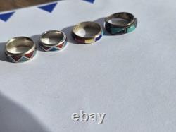 VINTAGE NAVAJO ZUNI STERLING SILVER RINGS (Read Description)