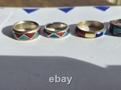 VINTAGE NAVAJO ZUNI STERLING SILVER RINGS (Read Description)
