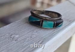 VINTAGE NAVAJO ZUNI STERLING SILVER RINGS (Read Description)