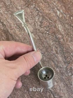 VINTAGE STERLING SILVER MEXICO PIPE 420 Sherlock Estate Find Hippie