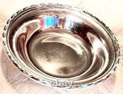 VINTAGE TOWLE STERLING SILVER 6 Silver Flutes Candy/Nut Dish, 117 gr, GUC