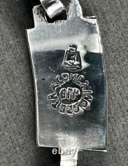 VINTAGE Taxco Mexico ABALONE INLAY Sterling Silver 925 Choker/Necklace 16.5