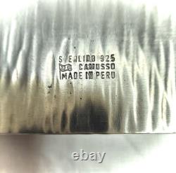 VTG Camusso. 925 Sterling Silver Cigarette Box Made In Peru With Cedar Lining