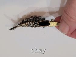 VTG Sterling Silver 925 Articulated Chinese Enamel Fish Pendant 8 Grams Spice Ho