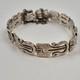 Vtg Taxco Sterling Silver Panel Bracelet Eagle 3 Mark 34g Boho Mexico Size 6.5