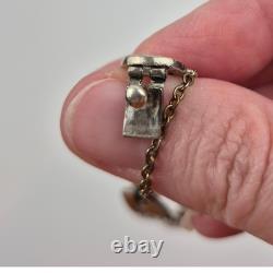 VTG Taxco Sterling Silver Panel Bracelet Eagle 3 Mark 34g Boho Mexico Size 6.5