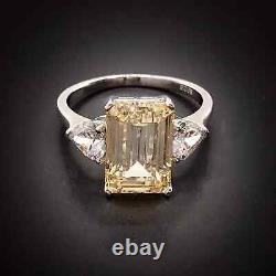 Victorian 925 Sterling Silver Orange Citrine Ring For Her Moissanite Studded Art