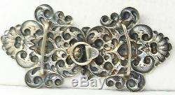 Victorian Antique Sterling Silver Cherub Angel Belt Buckle