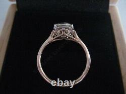 Vintage 1.25 Ct Round Cut Diamond Engagement Wedding Ring 14K Rose Gold Over