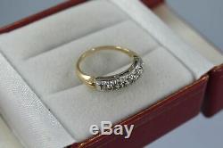 Vintage 14k Multi Tone Gold Finish 0.50 tcw DIAMOND Wedding Band Ring