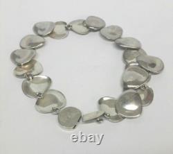 Vintage 16'' Sterling Silver 925 Round Oval Link Necklace