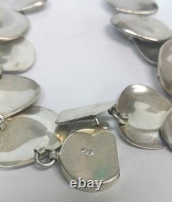 Vintage 16'' Sterling Silver 925 Round Oval Link Necklace