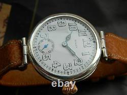 Vintage 1916 Rolex Sterling Silver Military Officers Watch