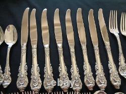 Vintage 1936 Wallace Sir Christopher 48 Pcs For 8 Sterling Silver Flatware Set