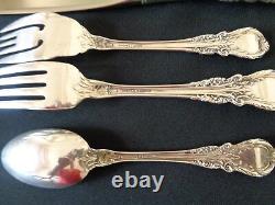 Vintage 1936 Wallace Sir Christopher 48 Pcs For 8 Sterling Silver Flatware Set
