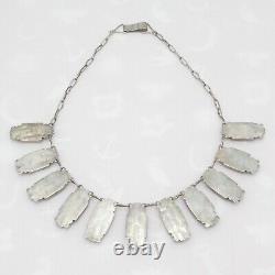 Vintage 1940s Early Mexican Sterling Silver Domed Link Necklace