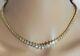 Vintage 1960s 18ct Diamond 14k Yellow Gold Over Tennis Graduated 16 Necklace