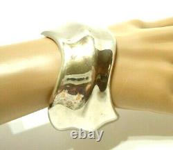 Vintage 1980s Bangle Bracelet Modernist Frederic Jean Duclos Sterling 925 on Wax