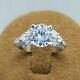 Vintage 2.70ct Round Cut Simulated Cz Solitaire Wedding 925 Sterling Silver Ring
