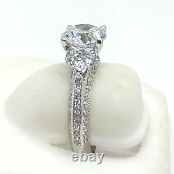 Vintage 2.70Ct Round Cut Simulated CZ Solitaire Wedding 925 Sterling Silver Ring