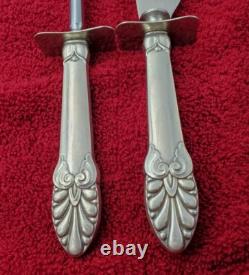 Vintage 2 Piece Sterling Silver Roast Carving Set 10150