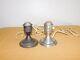 Vintage 2 Sterling Silver Electric Table Lamps