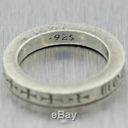 Vintage 2001 CHROME HEARTS Sterling Silver 3mm CH NYC Limited Band Ring