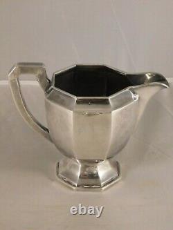 Vintage 4 Piece Asian 950 Sterling Silver Tea & Coffee Set MID Century Modern