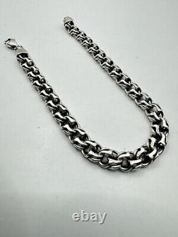 Vintage 7mm Bracelet 925 Sterling Silver Unisex Handmade Joy Link 15.28 g