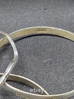 Vintage 925 Stack Sterling Silver Bangle Bracelet Lot of 7 Bracelets 85 Grams