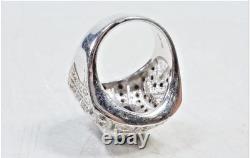 Vintage. 925 Sterling Blue Spinel Ring & Matching 925 Earrings Art Deco Set