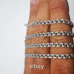 Vintage 925 Sterling Silver Chain Necklace Signed Elegant Jewelry 10.13g