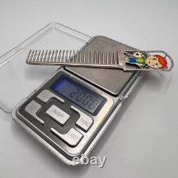 Vintage 925 Sterling Silver Comb Boy Motif Stamped Brush 20 gram